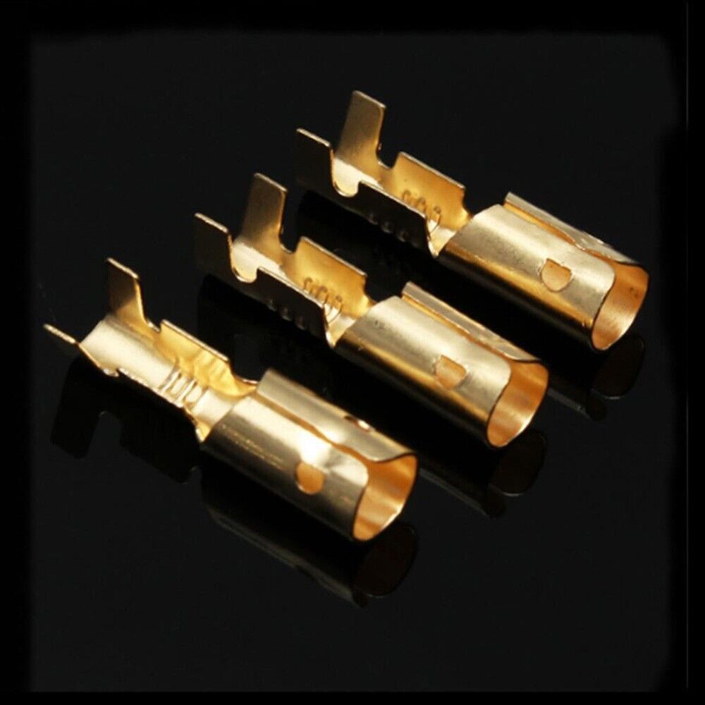 Socket Brass Bullet Terminals Replacement Parts 50 sets (200pcs) Female Durable