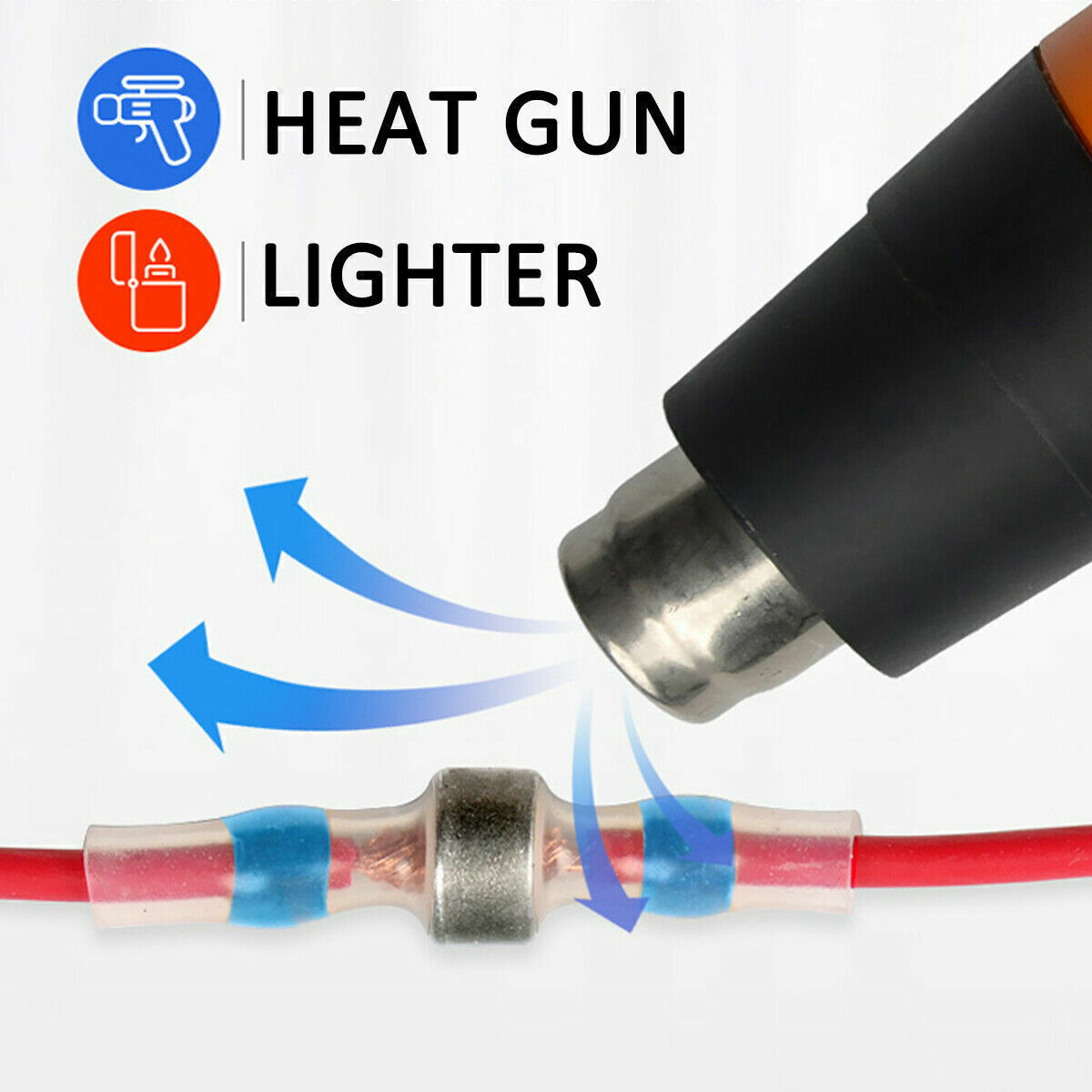 26-10AWG Solder Seal Sleeve Heat Shrink Butt Wire Connector Terminals 50/100x