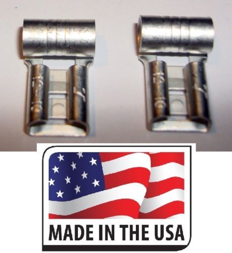 (25) 14-16 Ga High Temp Female .250″ Flag 90° Connector Terminal – Non Insulated