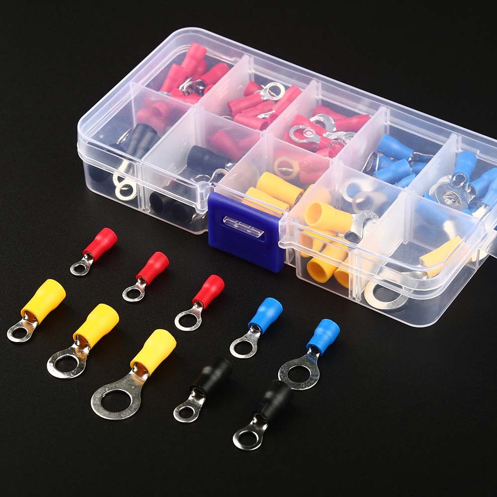 Insulated Electrical Wire Splice Terminal Spade/Crimp/O Ring Connector Kit USA