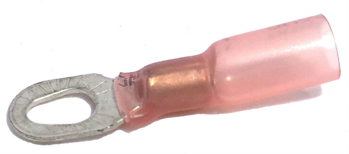 MVP 10 Red 18-22 AWG Gauge Heat Shrink Multi Stud Ring Terminals #6 #8 #10