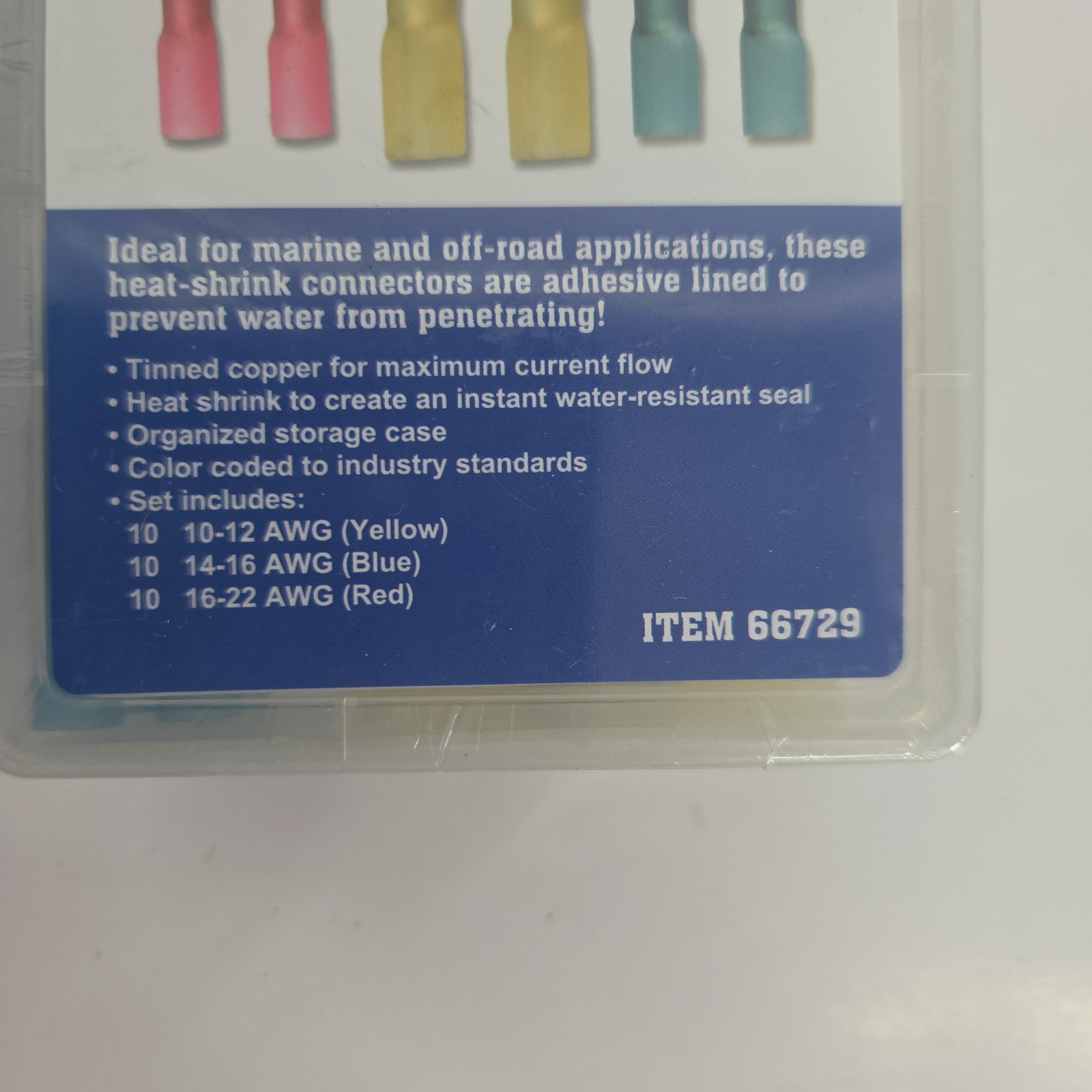30 Piece Watertight Heat-Shrink Butt Connector Assortment 10-22 AWG Color Coded