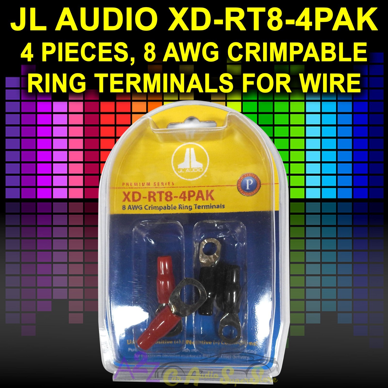 JL AUDIO XD-RT8-4PAK (40474) 4 PIECES, 8 AWG CRIMPABLE RING TERMINALS FOR WIRE