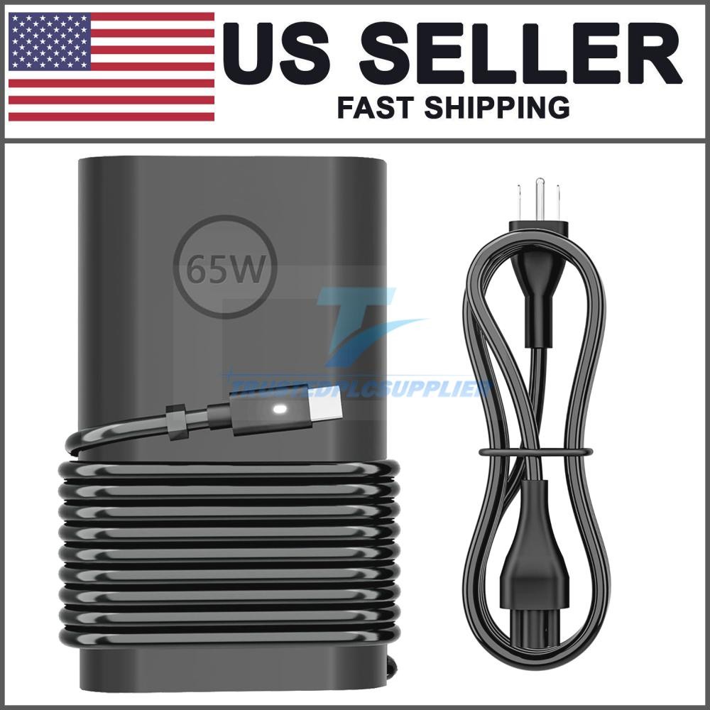 For Dell 65W USB-C LA65NM170 XPS 13 Type C Adapter Power Supply Laptop Charger～