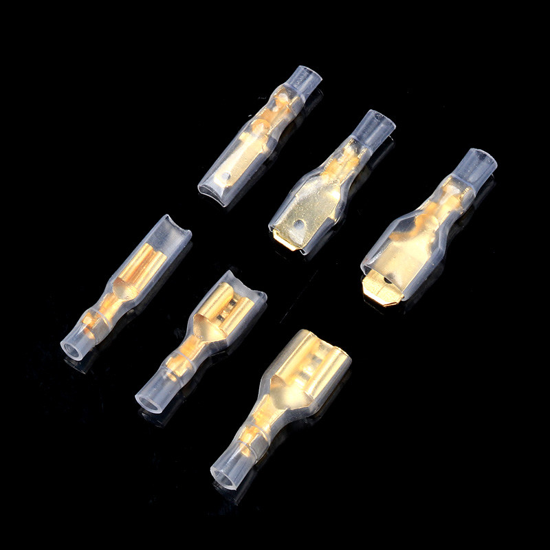 200PCS Electrical Male Female Spade Terminal Kit Wire Crimp Connectors Set