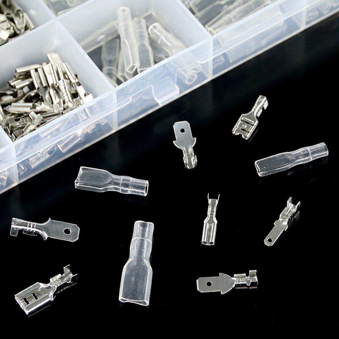 315PCS 2.8mm/4.8mm/6.3mm Female Male Spade Connectors Wire Crimp Splice Terminal