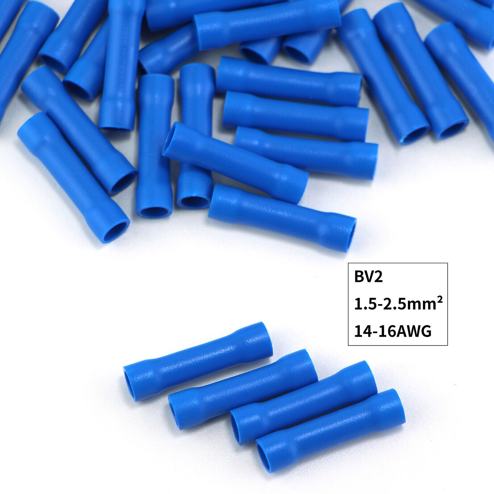 50-200x Insulated Straight Crimp Terminal Splice Butt Wire Connectors Electrical