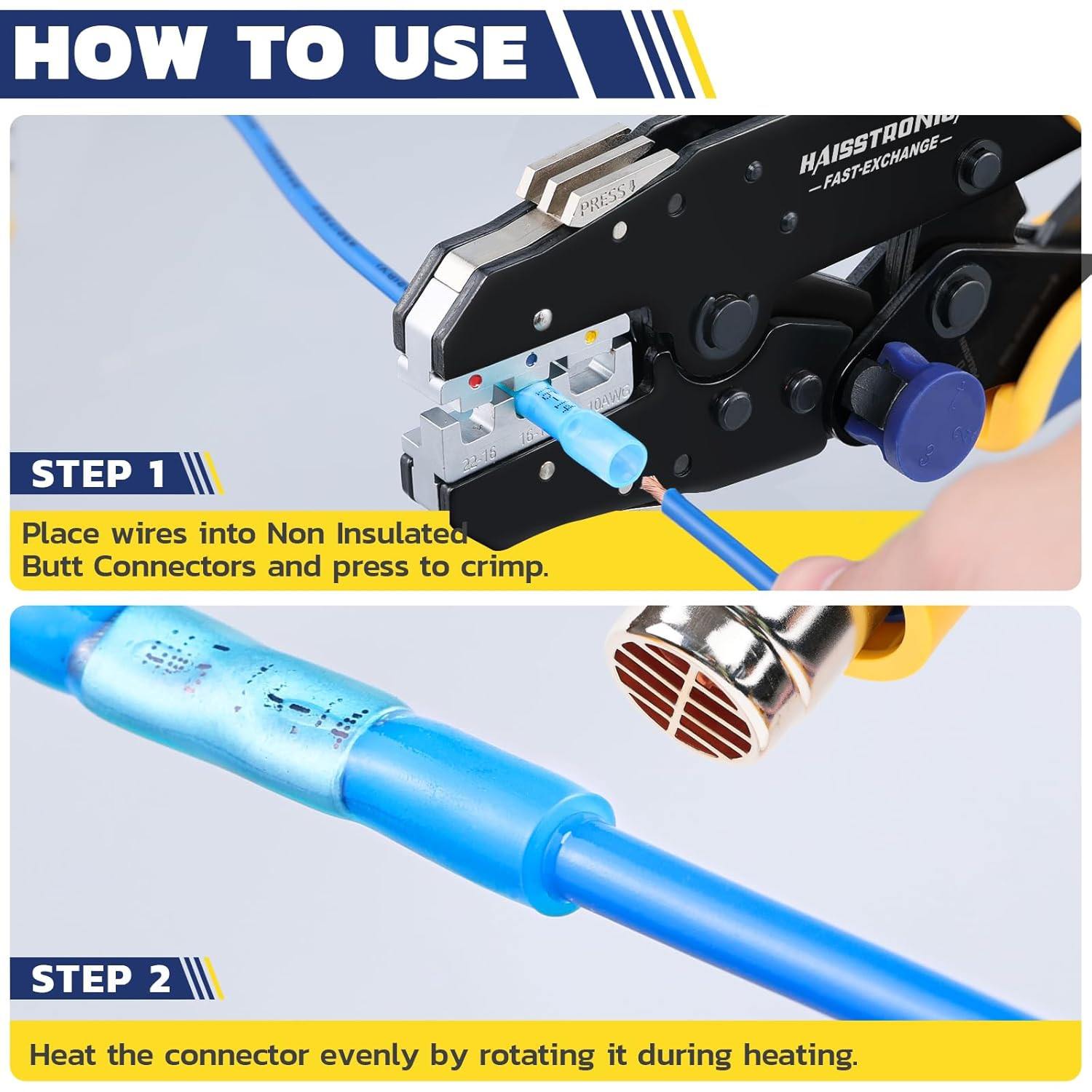 330PCS Heat Shrink Butt Connectors-Marine Grade Waterproof Electrical Crimp Wir