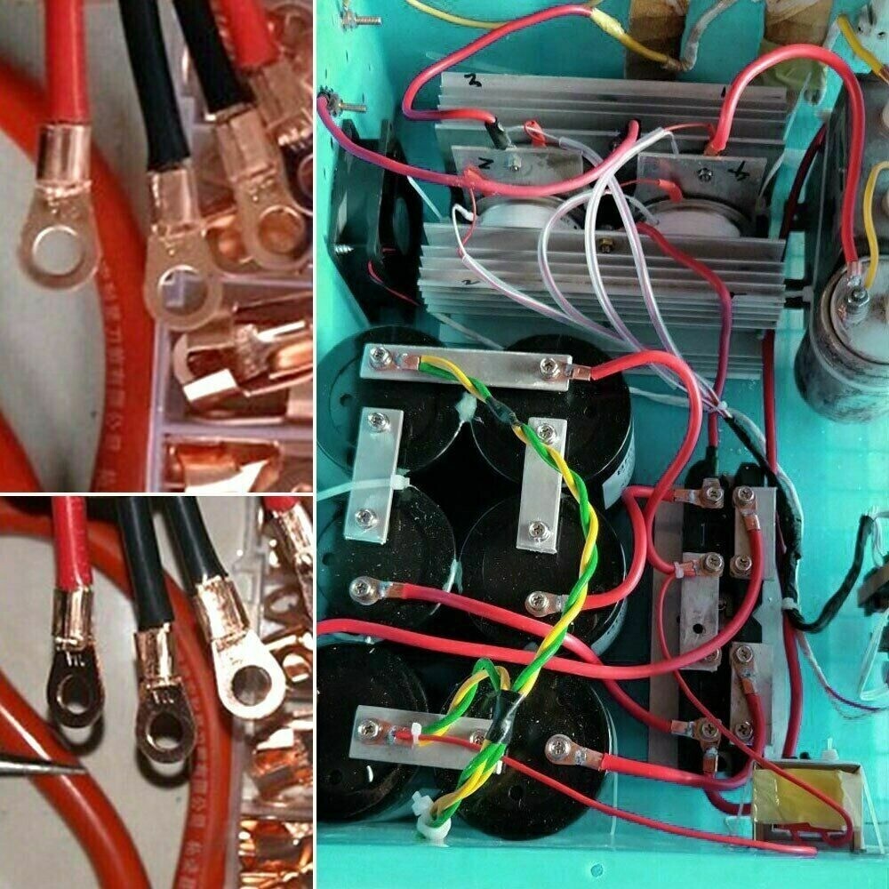 280PCS Copper Wire Ring Terminal Lug SC Battery Welding Bare Connectors Set Kits