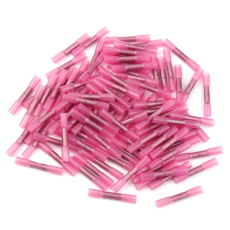 Heat Shrink Waterproof Insulated Crimp Butt Splice Electrical Connectors Marine