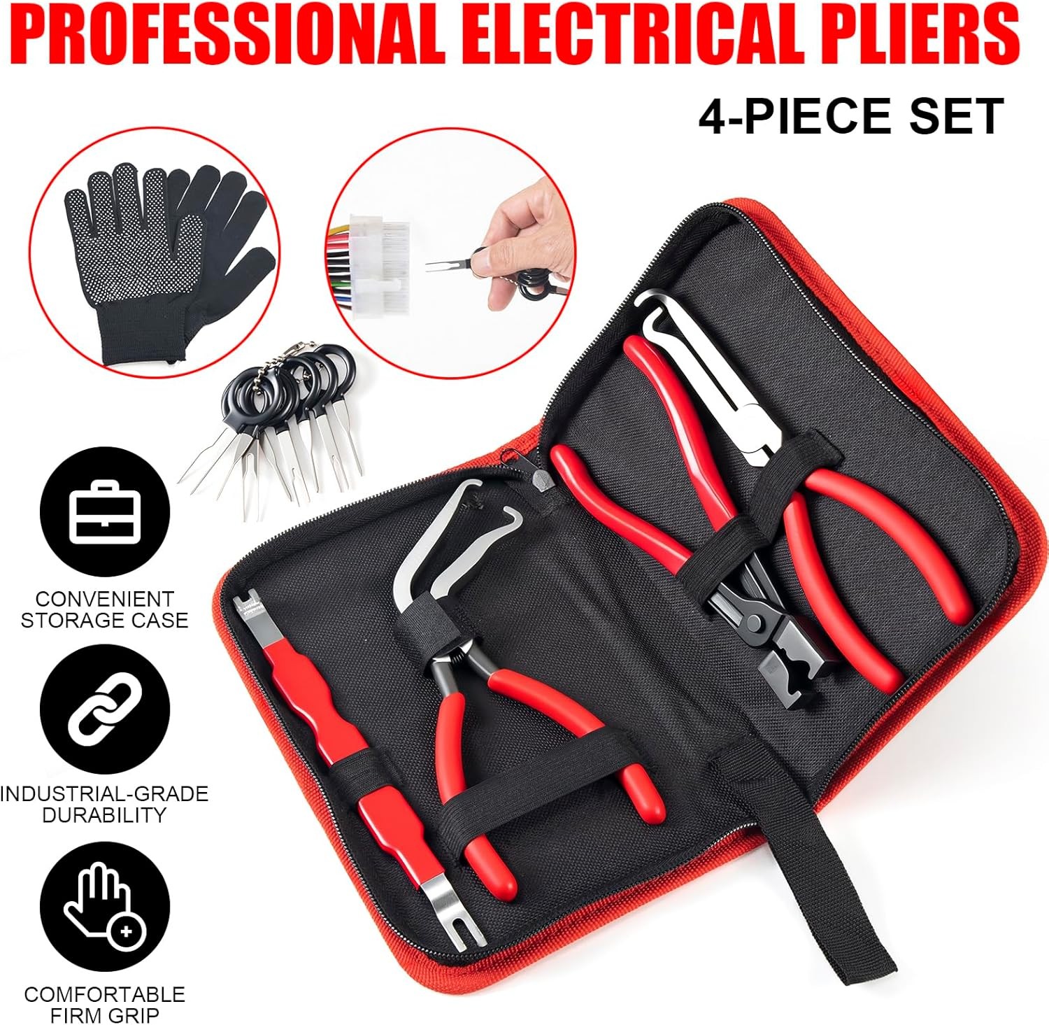 5 Pcs Electrical Disconnect Pliers for Cars, Automotive Electrical Plug Connecto