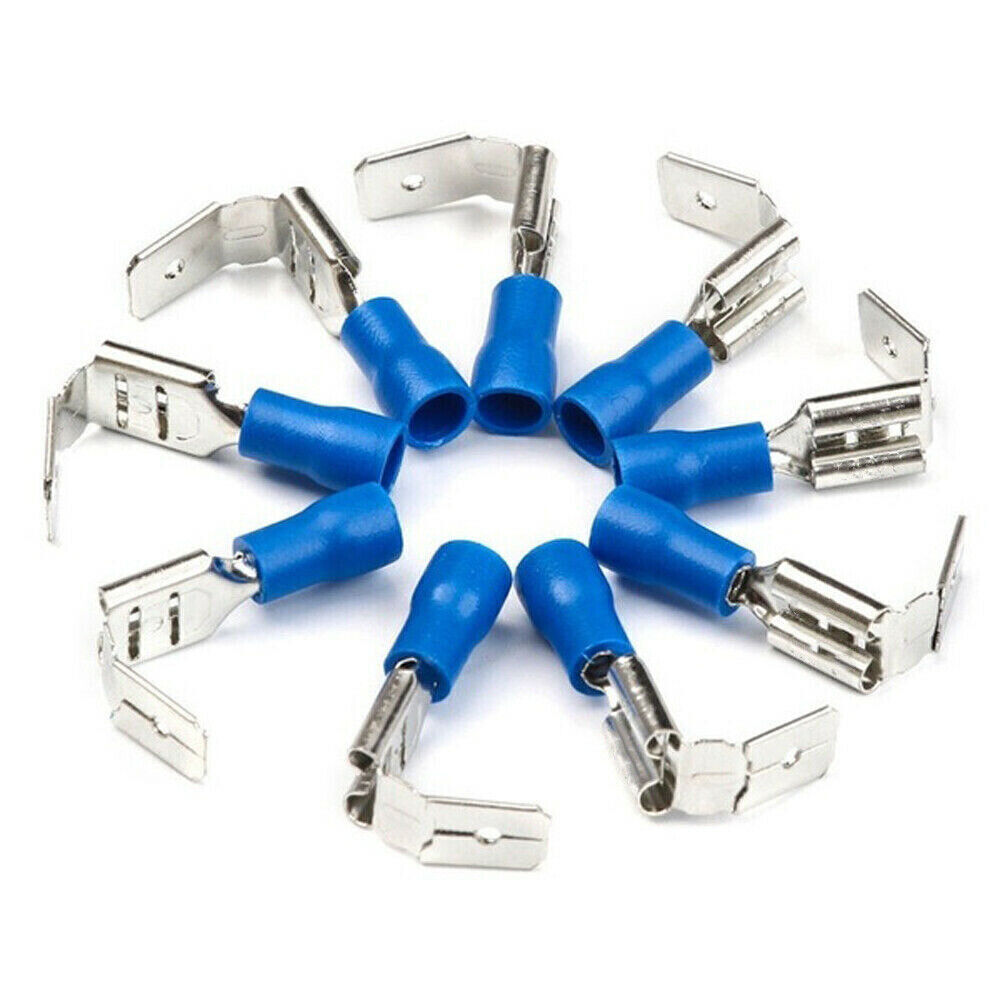 50PCS Blue 16-14 AWG PBDD2-250 Male/female Piggyback Terminals Push-on Connector