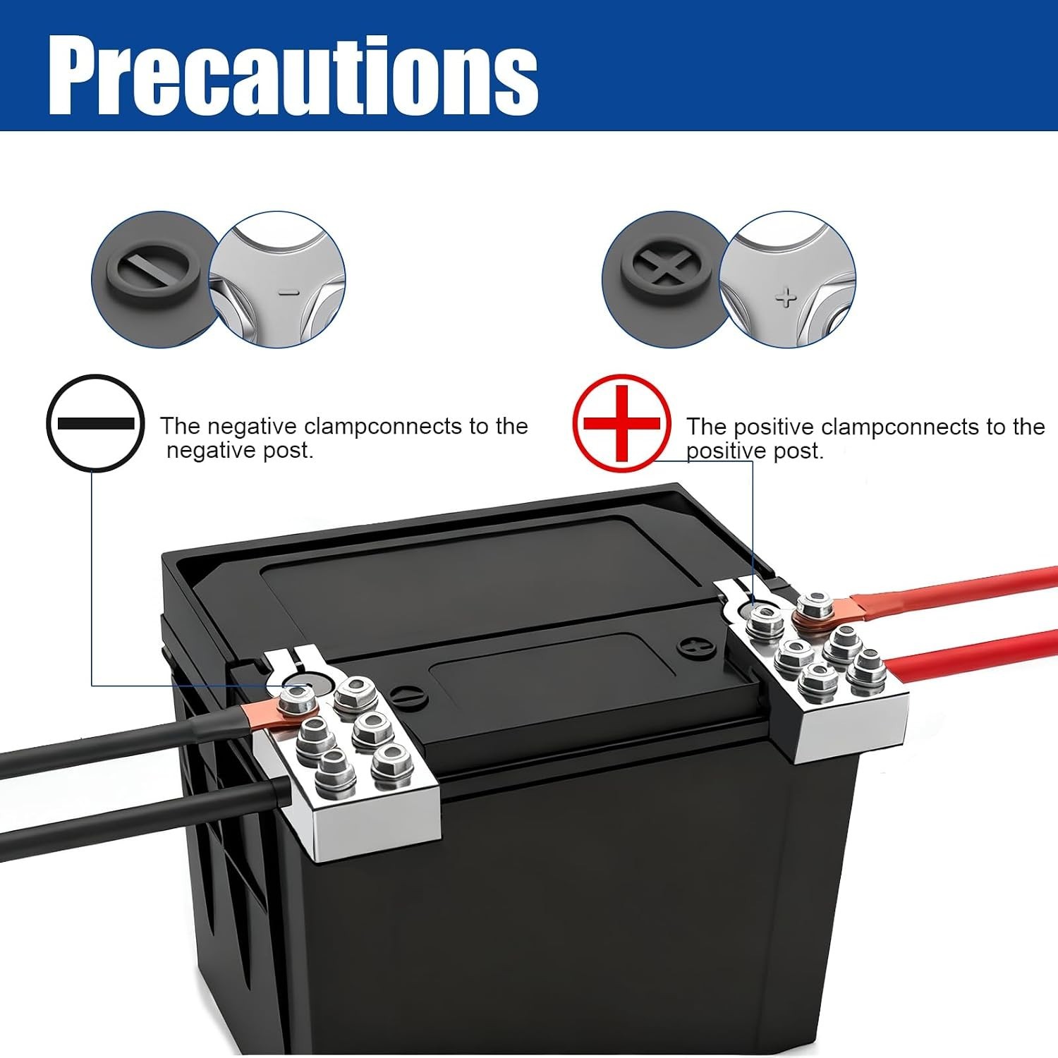 Battery Terminal Connectors, 8AWG up to 4/0XL AWG Gauge, 12Way | Terminal Cla…