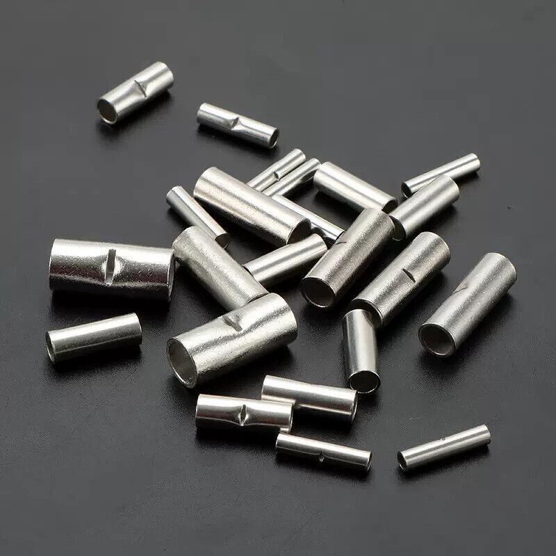 BN Non-Insulated Bare Copper Wire Butt Splice Connector Ferrule Crimp Terminals