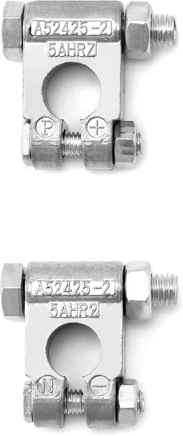 4 Pairs Battery Terminals – Positive/Negative Connectors for RVs & Boats