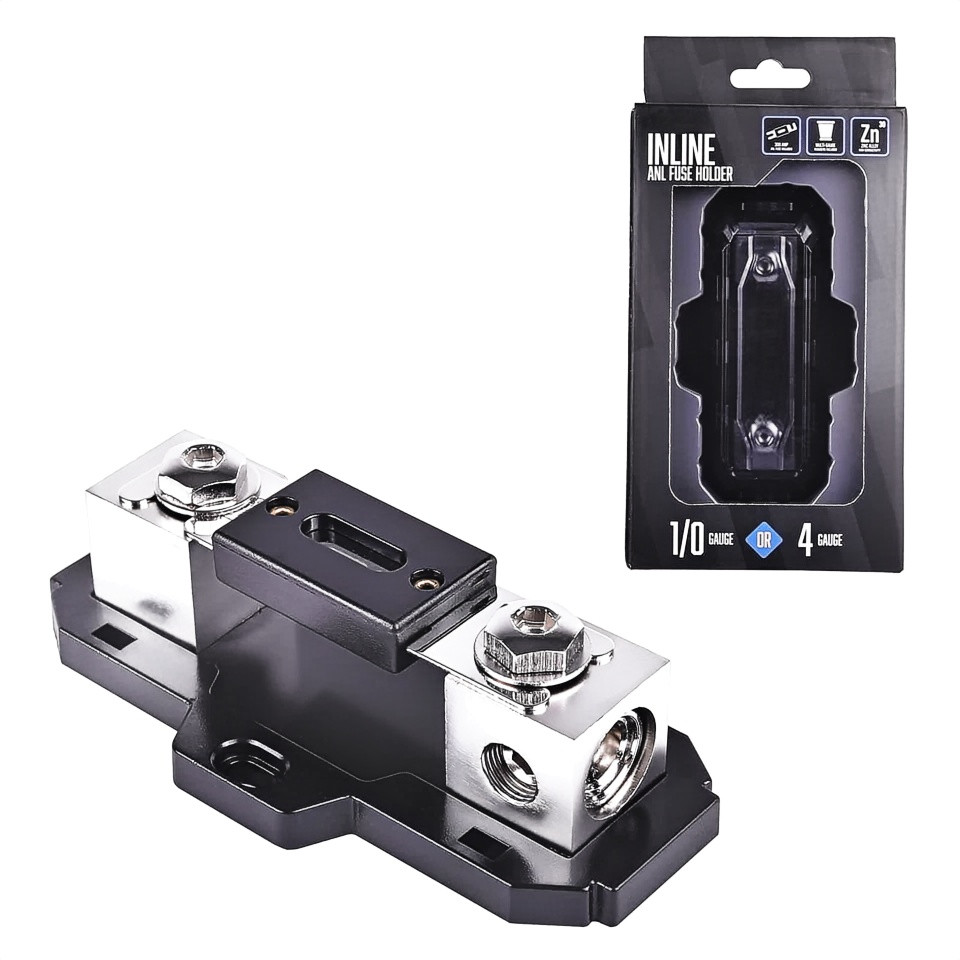 In-Line ANL Fuse Holder with 300 Amp Fuse for 1/0 or 4 Gauge Wiring