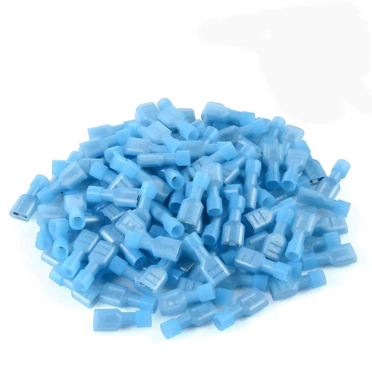 Blue male Female 100 pcs Spade Terminals Crimp Connectors 16-14 AWG Insulated
