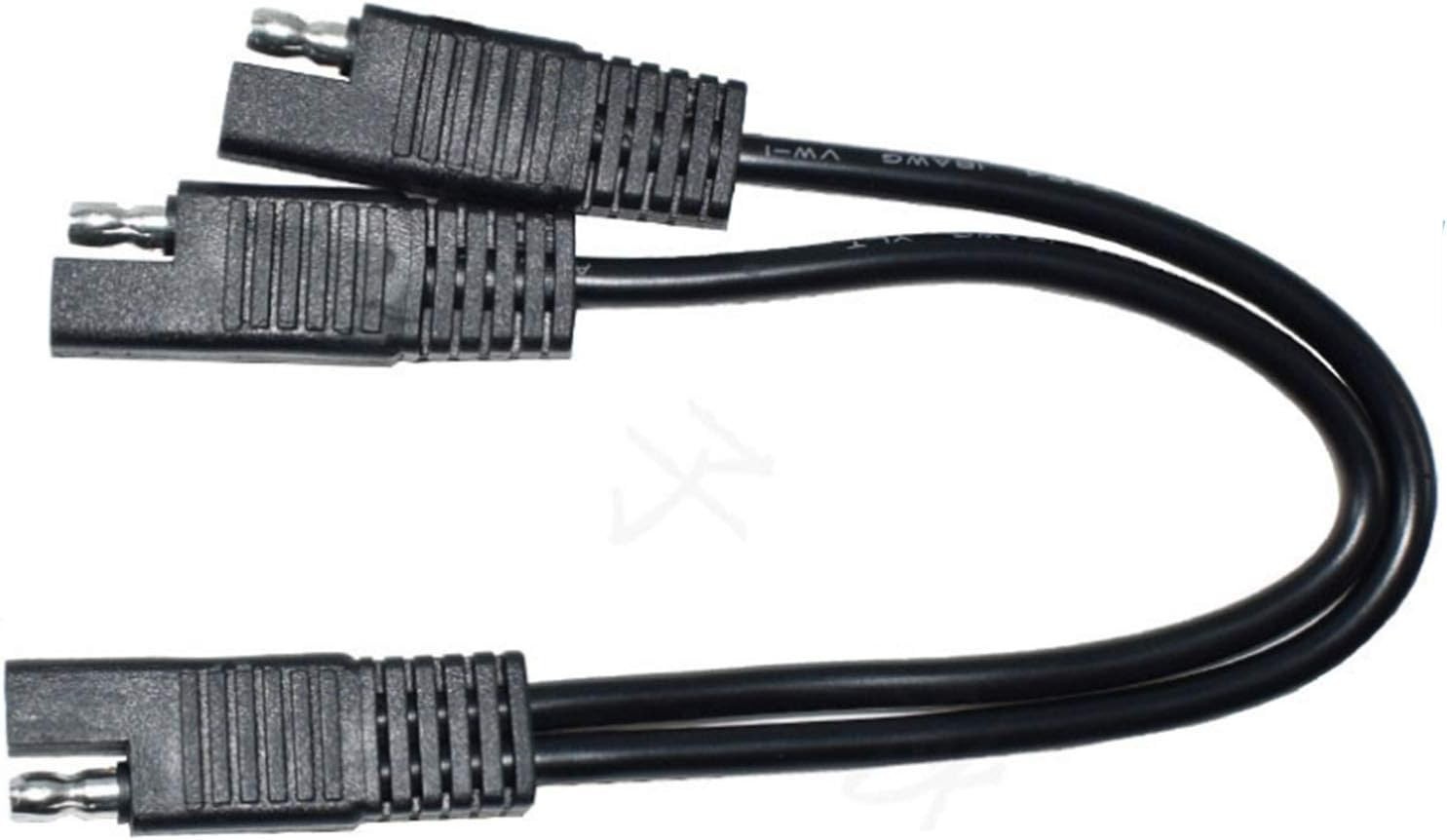 18AWG SAE DC Power Y Splitter Cable 1 to 2 Extension for Solar Charger