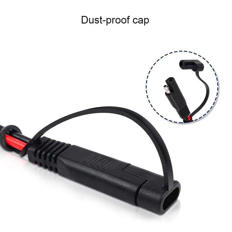 5FT SAE to O Ring Terminal Harness 16AWG 2Pin Quick Disconnect SAE Battery Ex…