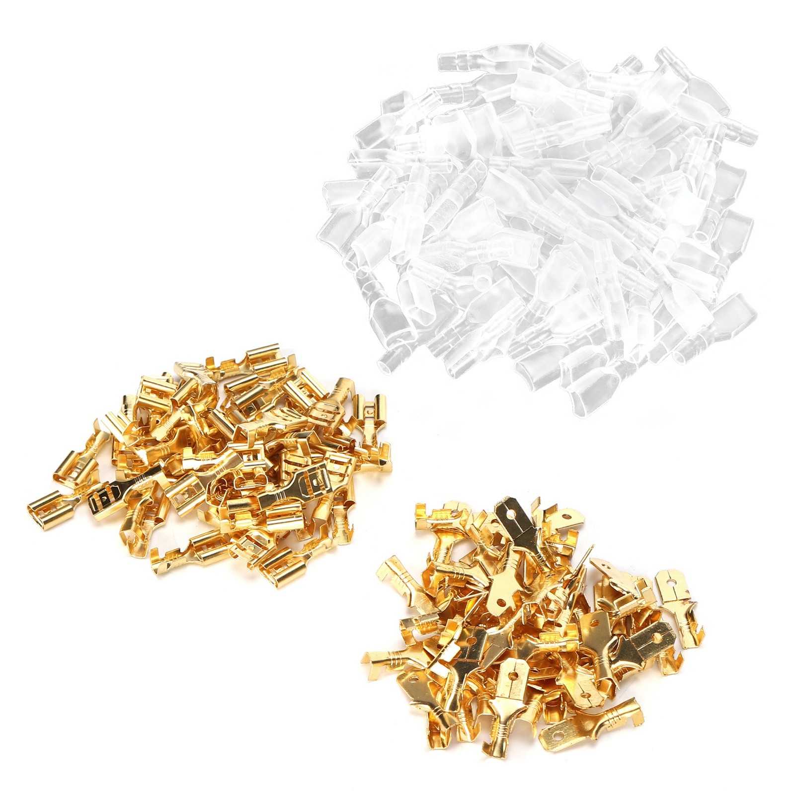 50 Pairs Crimp Terminal Electric Brass Insulating Wire Cable Connector New