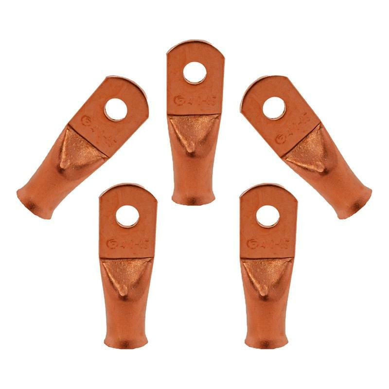 The Install Bay by Metra CUR1014 1/0 Gauge 1/4′ Copper Ring Terminals 5 Pack