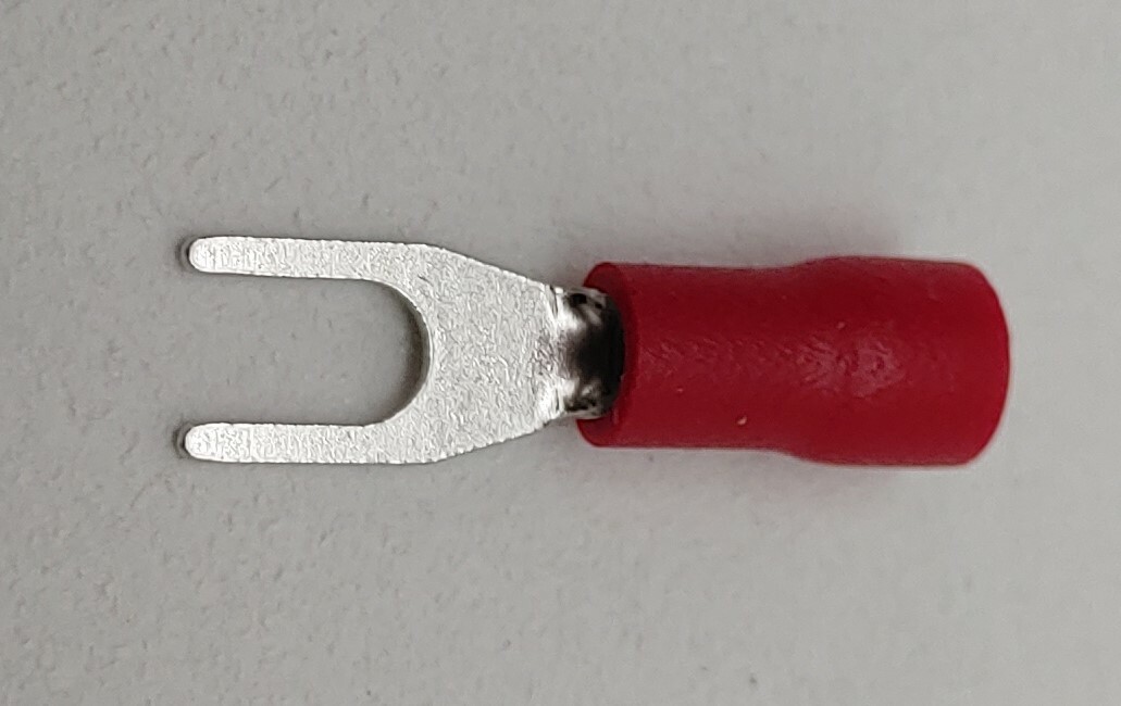 20x #6 Red Spade Terminal 22-16 AWG Wire Electrical Connector Fork End Crimp On