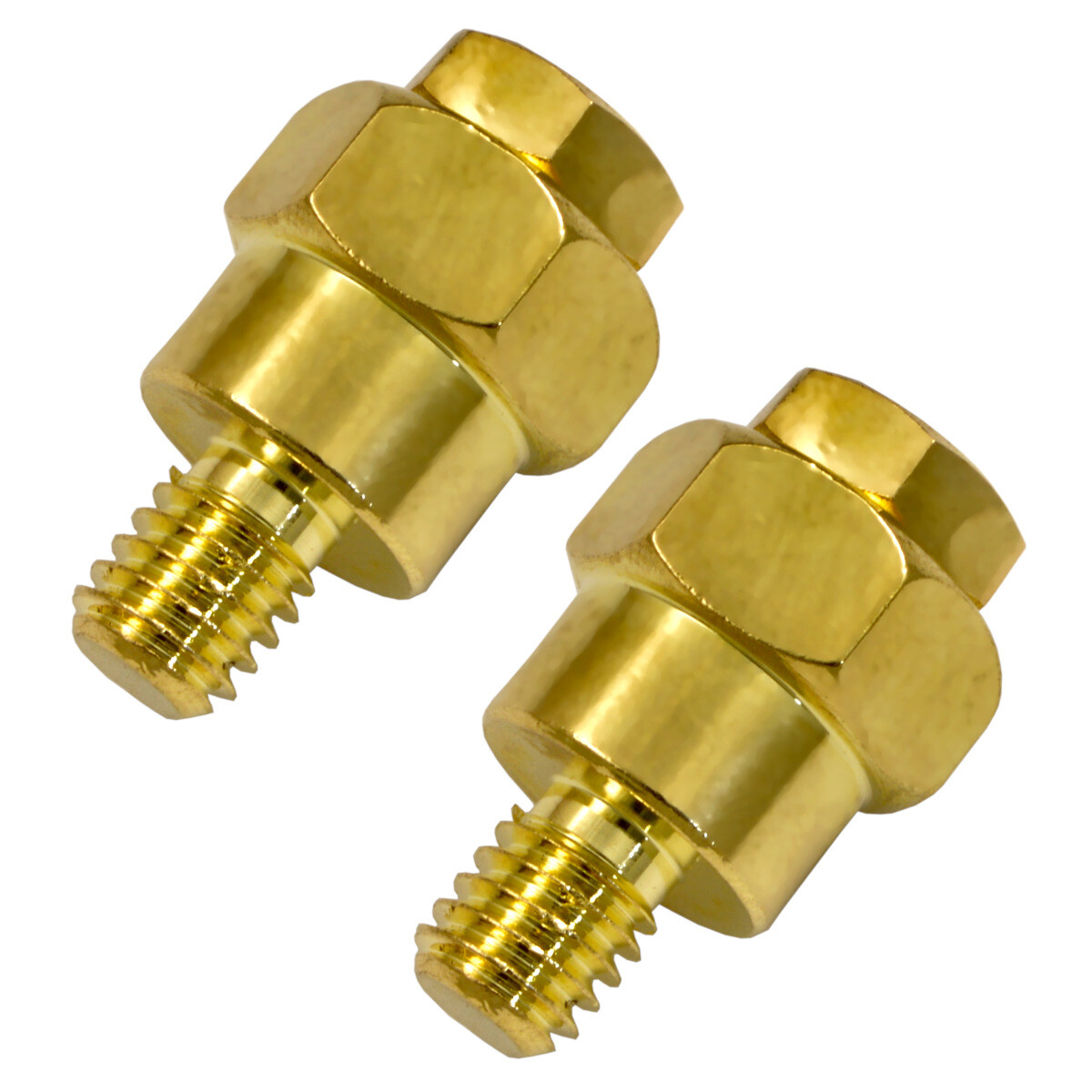 GM Short Side Post Mount Positive Negative Battery Terminal Gold Plated – Pair