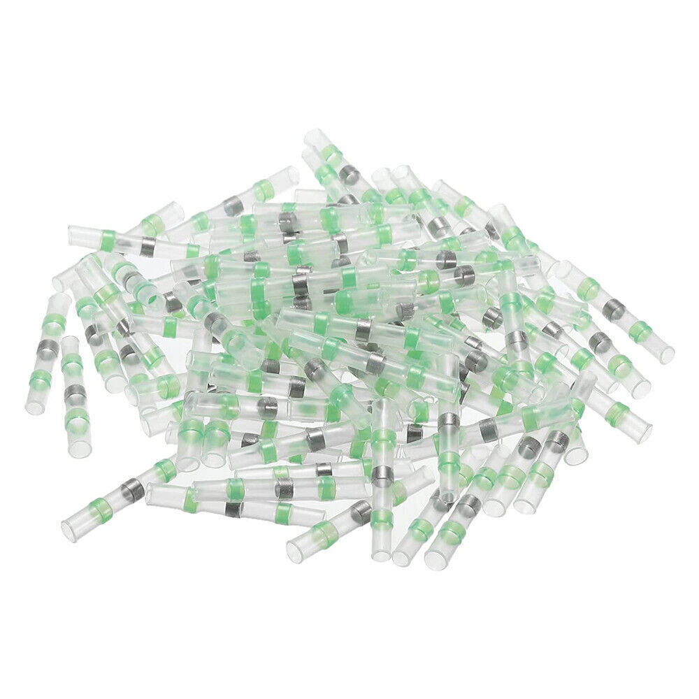 100Pcs Solder Seal Sleeve Heat Shrink Butt 18-16 Gauge Wire Connectors Terminals