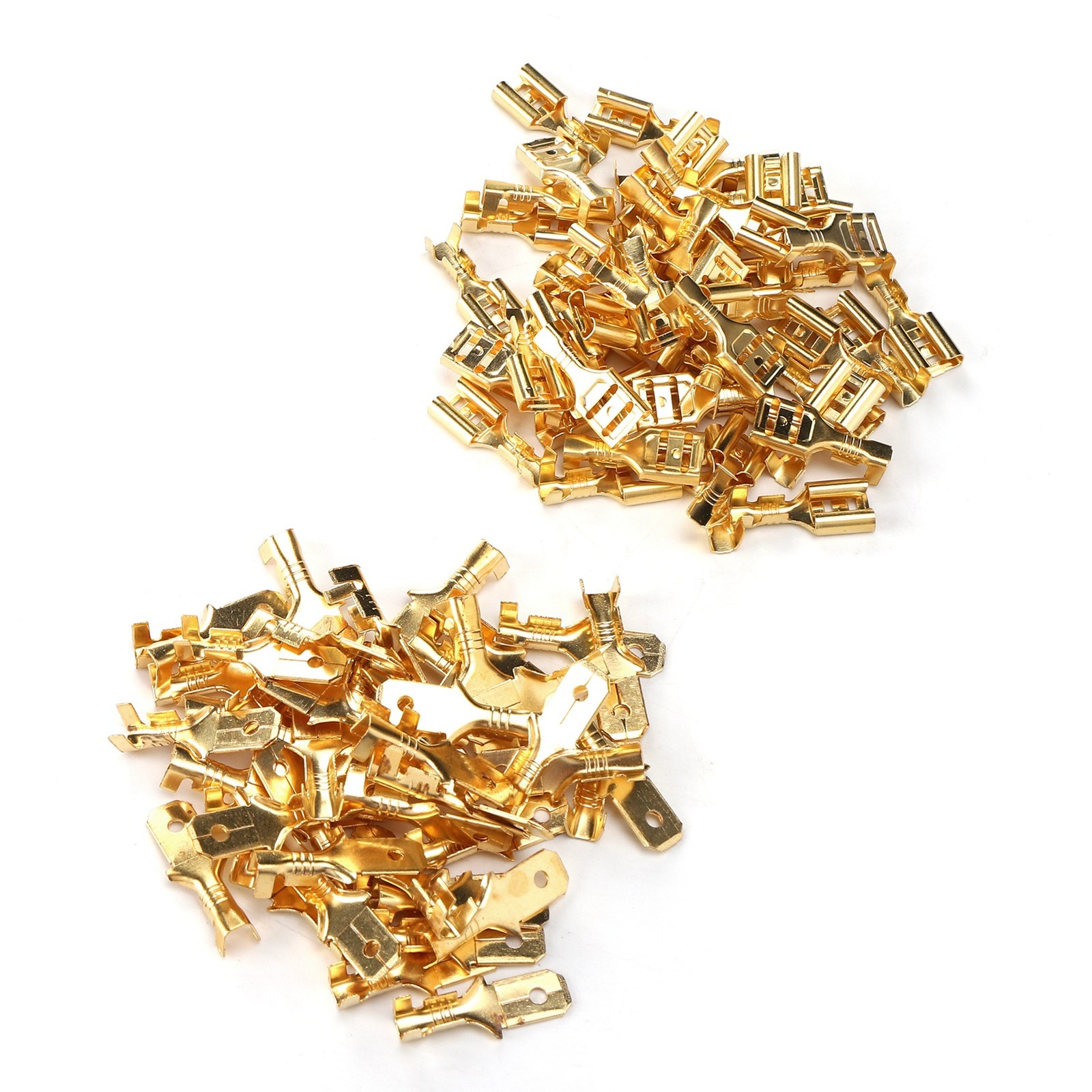 50 Pairs Crimp Terminal Electric Brass Insulating Wire Cable Connector New