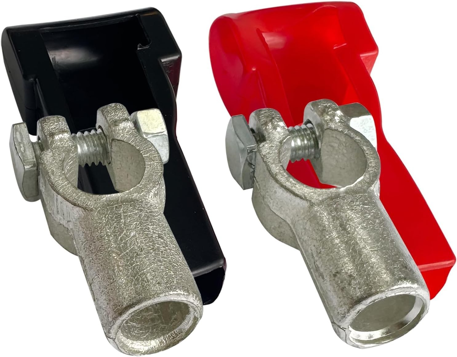 Copper Top Post Battery Terminal Set, Standard Top Post Battery Terminal Clam