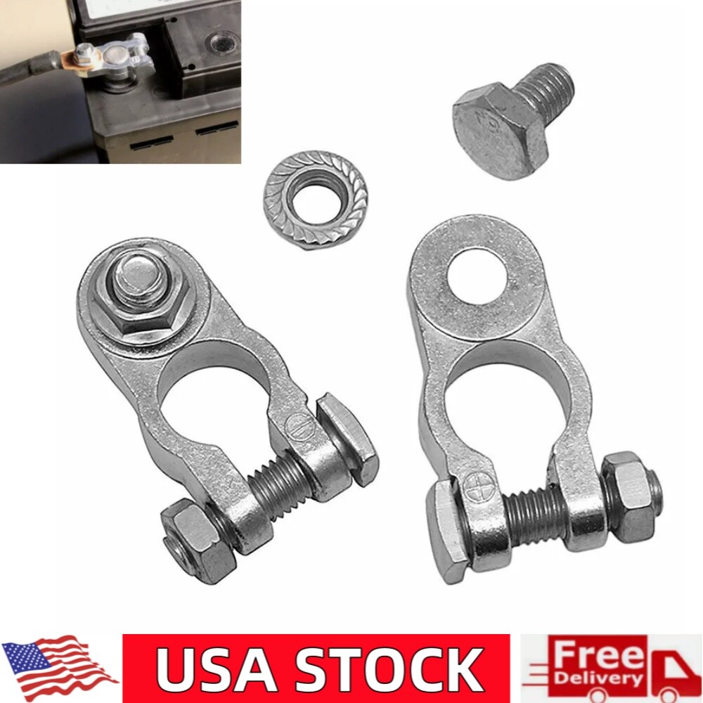 1Pair 16-18mm Car Battery Connector Terminal Clamp Clips Zinc Pile Head For Auto