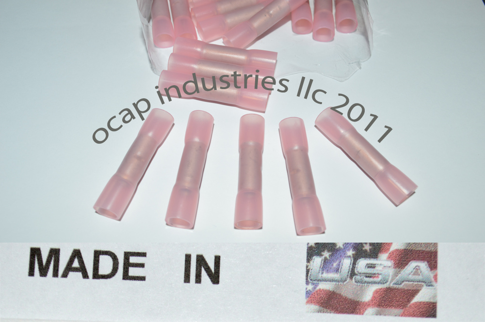 (10) 8 GA. 3M HEAT SHRINK BUTT WIRE CRIMP TERMINAL MARINE GRADE Made in USA