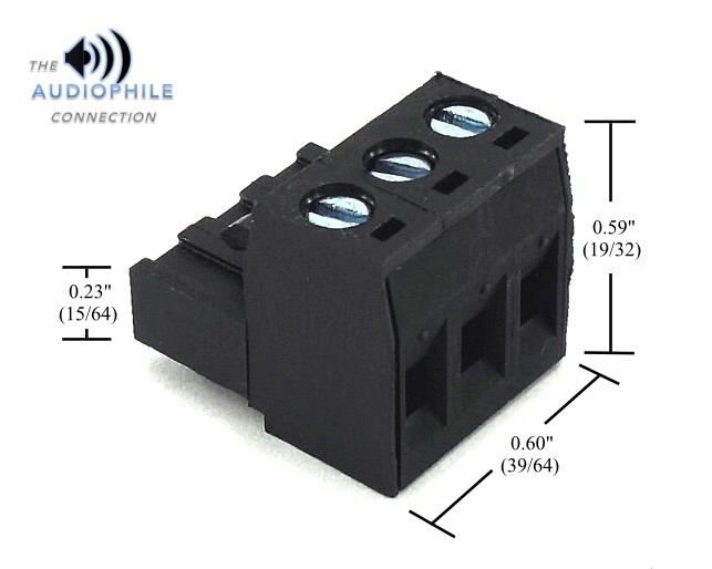 NEW BLACK 3 PIN TERMINAL POWER WIRE PLUG ~ FOR KICKER ZAPCO MEMPHIS MOSCONI
