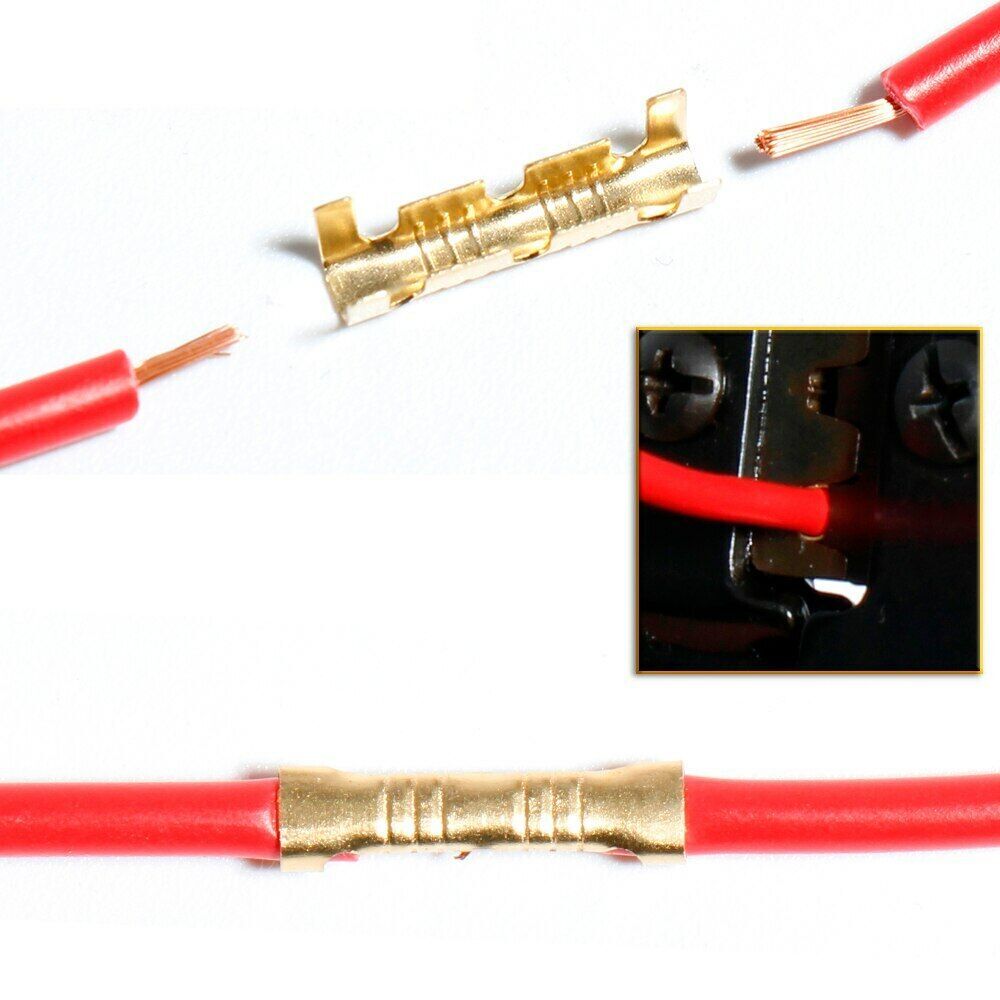 Brass Copper 0.5-1.5mm² Crimp Electrical Connector Wire Terminals Kit /1x SN-48B