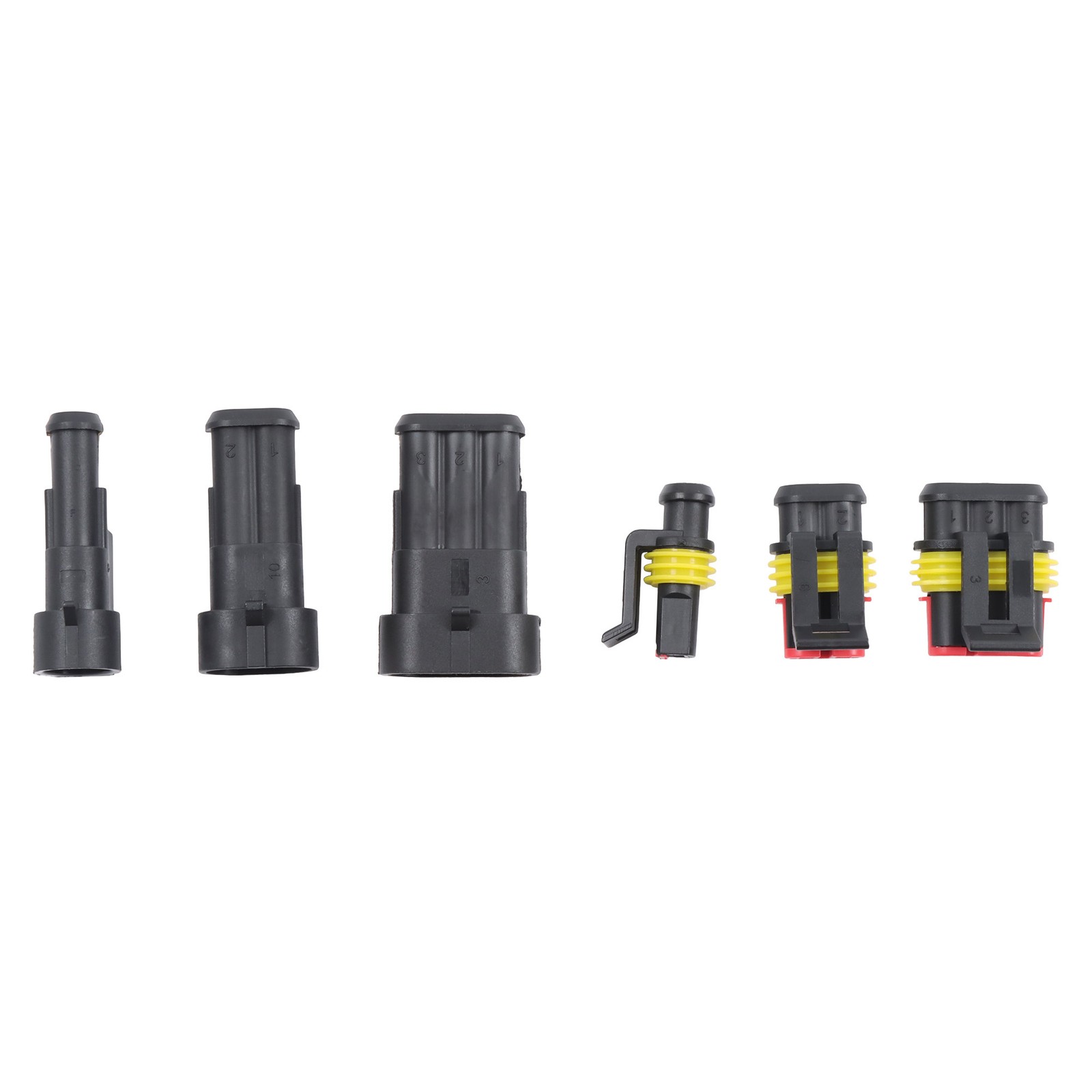 800Pack 50Sets Waterproof Auto Wire Connectors 1-6Pin with Ratchet Crimping Tool