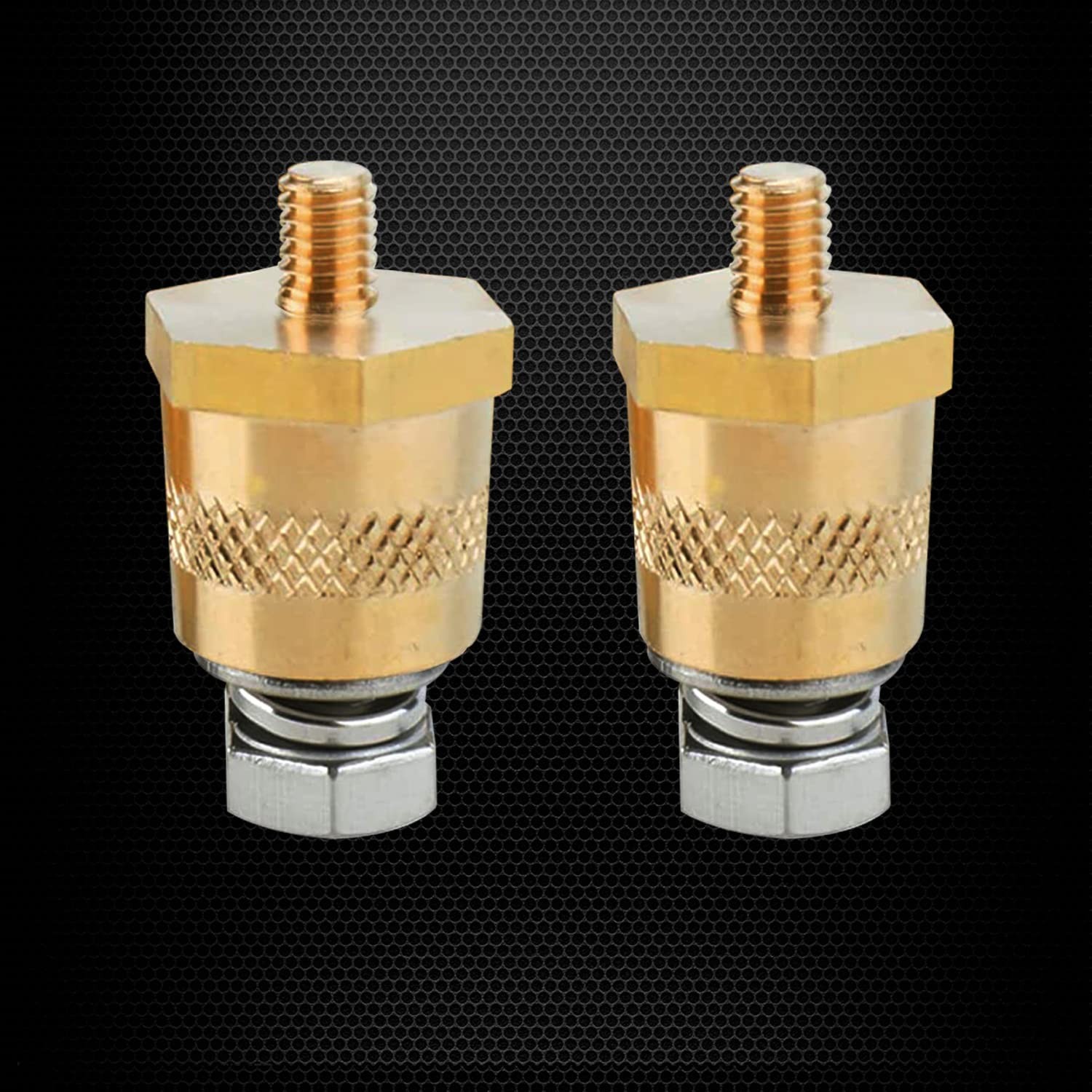 4 PCS M6 Thread Male Brass Battery Charging Post Terminal Adapter Extension