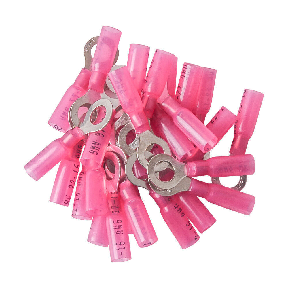 50x Wire Crimp Connectors Waterproof Heat Shrink Ring Terminals M5 M6 M8 M10 US