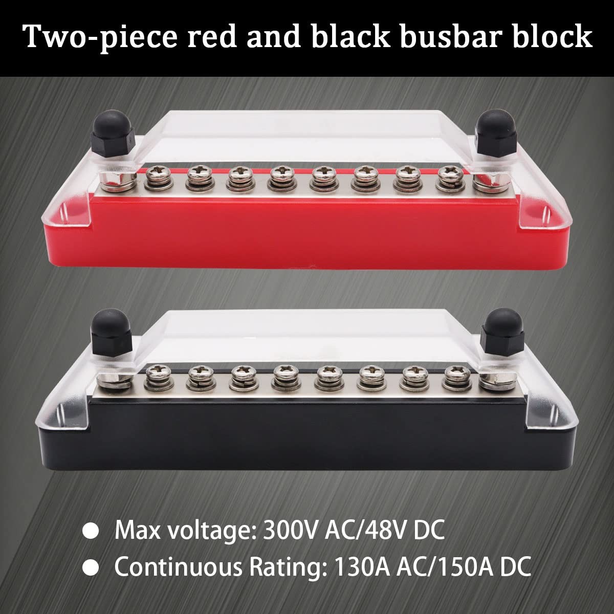 Seamaka (Red+Black) Power 2 x M6 Studs & 8 x M4 Screws-BK+R, Red+Black