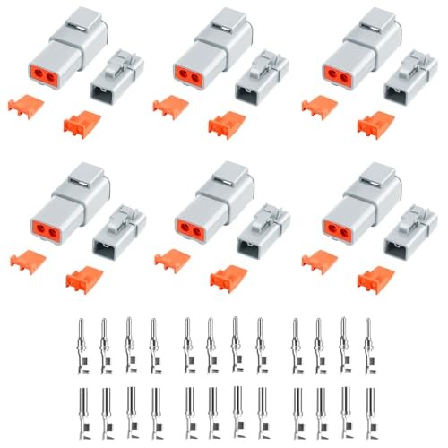48 PCS Deutsch DTP Connector Kit 2 Pin Automotive Waterproof DTP 2 pin 6