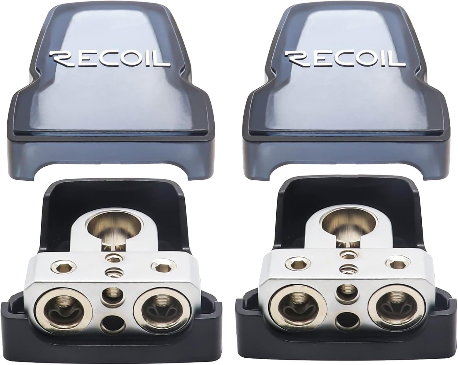 Marine-Grade Battery Terminal Clamps – 2 Pack with 0/2/4 Awg Outputs for Safety