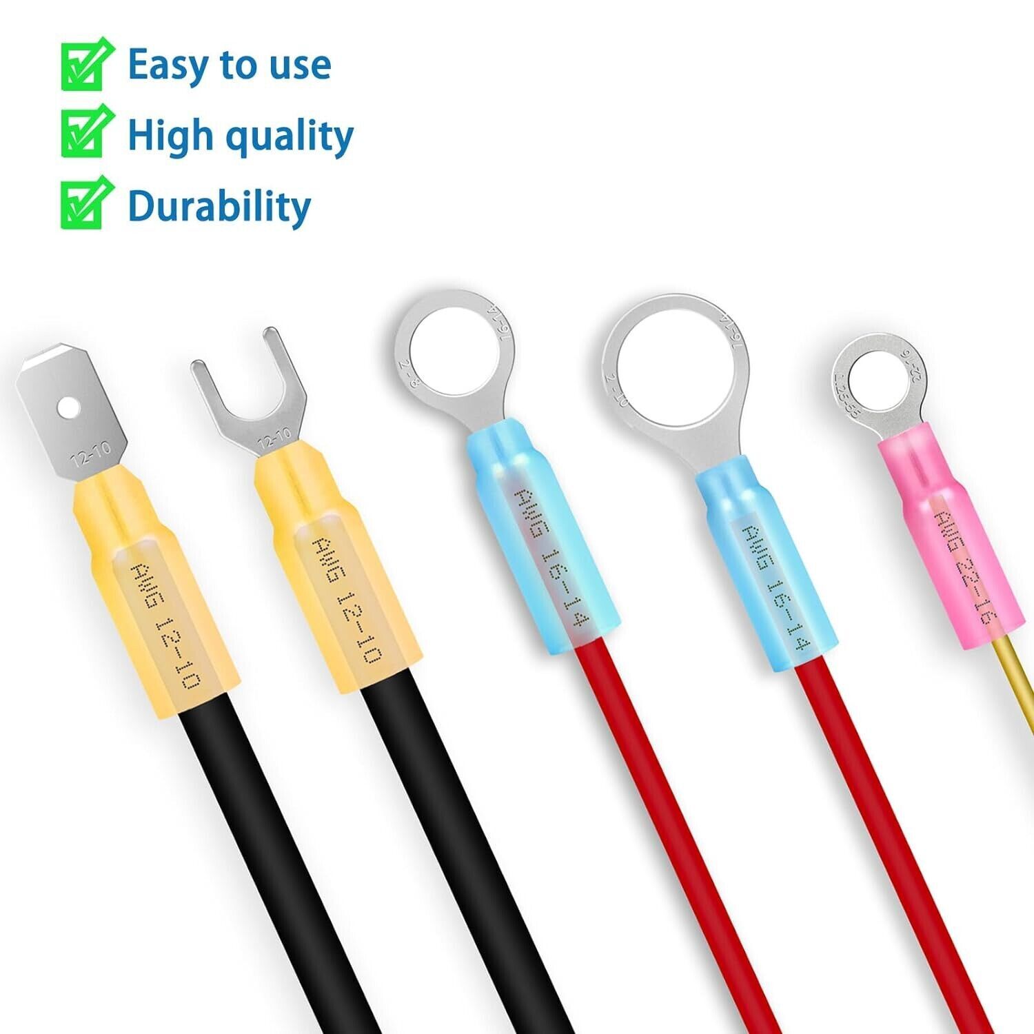 240/500 Heat Shrink Wire Connectors Electrical Crimp Marine Automotive Terminals