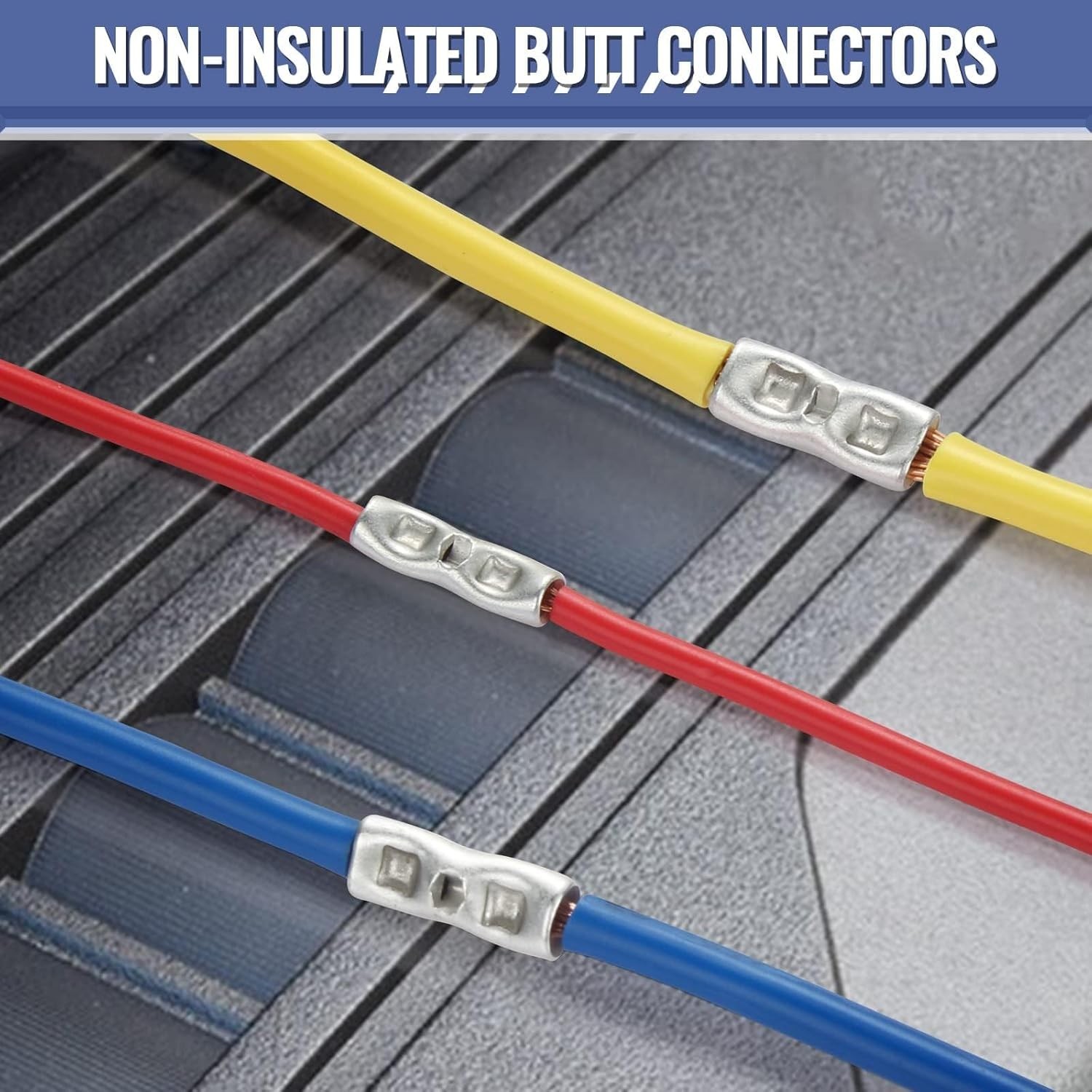 460PCS Non Insulated Butt Connectors Kit, Butt Splice Connectors, 24-8 Gauge …