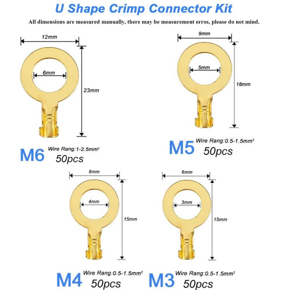 1000Pcs Assortment Spade Male Female Terminals Electrical Wire Crimp Connectors
