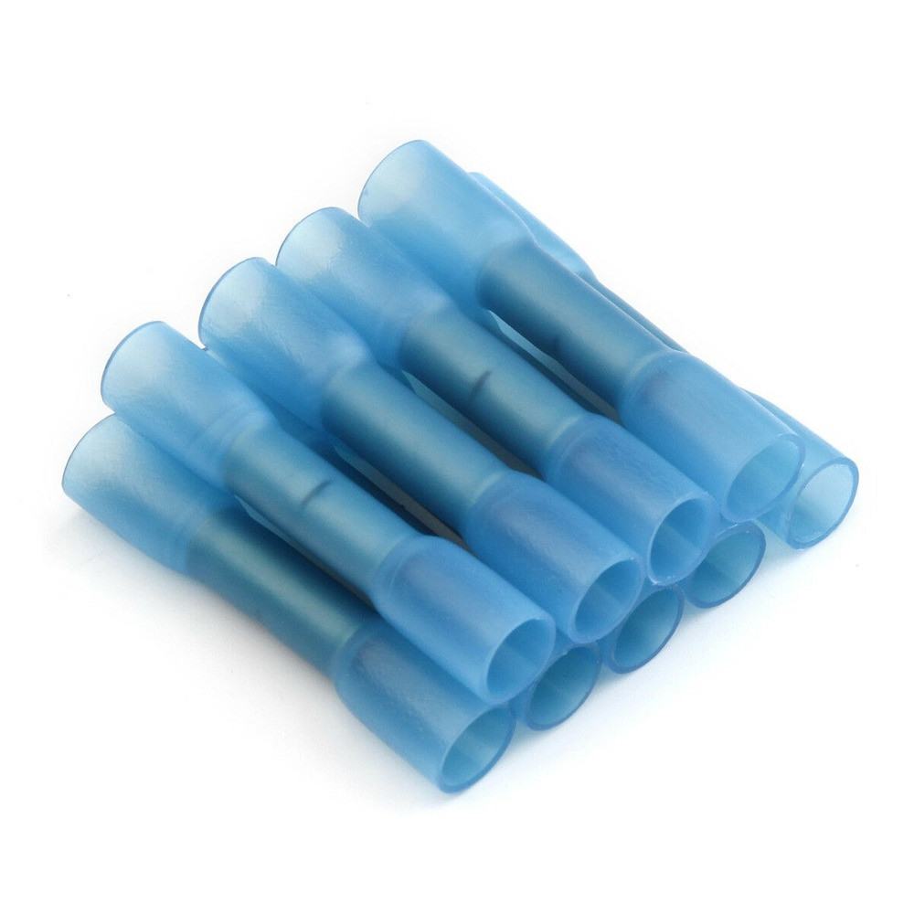 1000Pcs Butt Tube Heat Shrink Waterproof Blue Wire Connectors Crimp Terminal