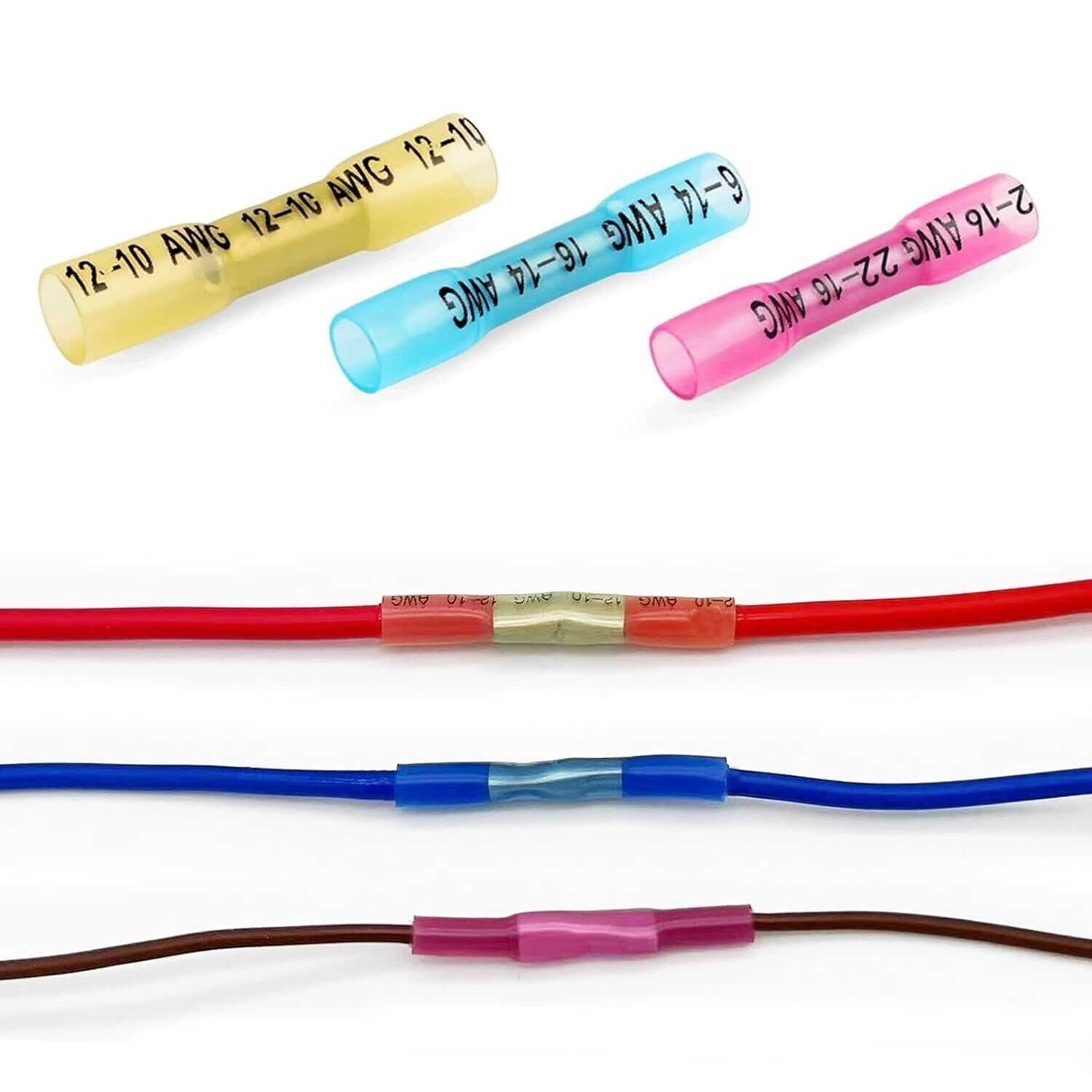240/500 Heat Shrink Wire Connectors Electrical Crimp Marine Automotive Terminals