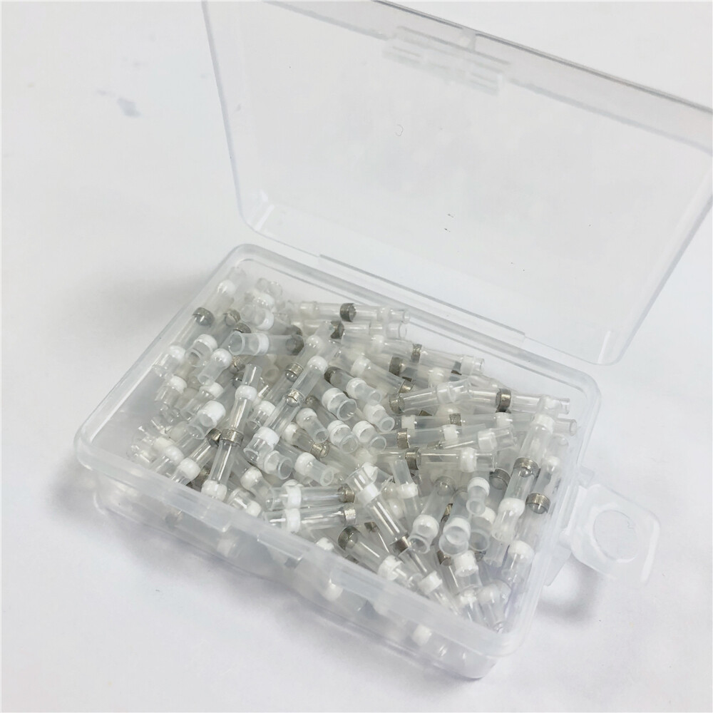100PCS White 26-24AWG Solder Sleeve Heat Shrink Wire Splice Connector Waterproof