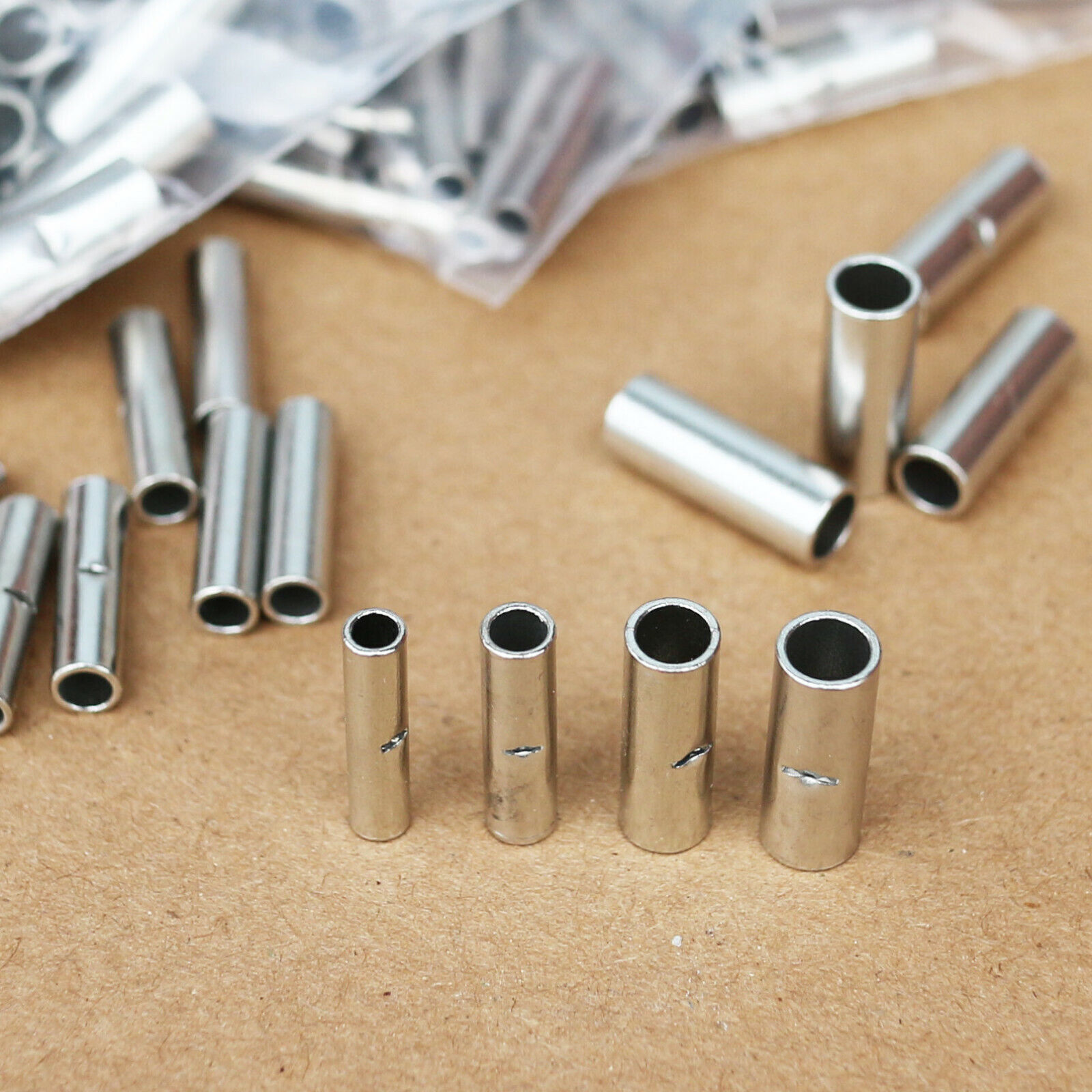 BN Non-Insulated Bare Copper Wire Butt Splice Connector Ferrule Crimp Terminals