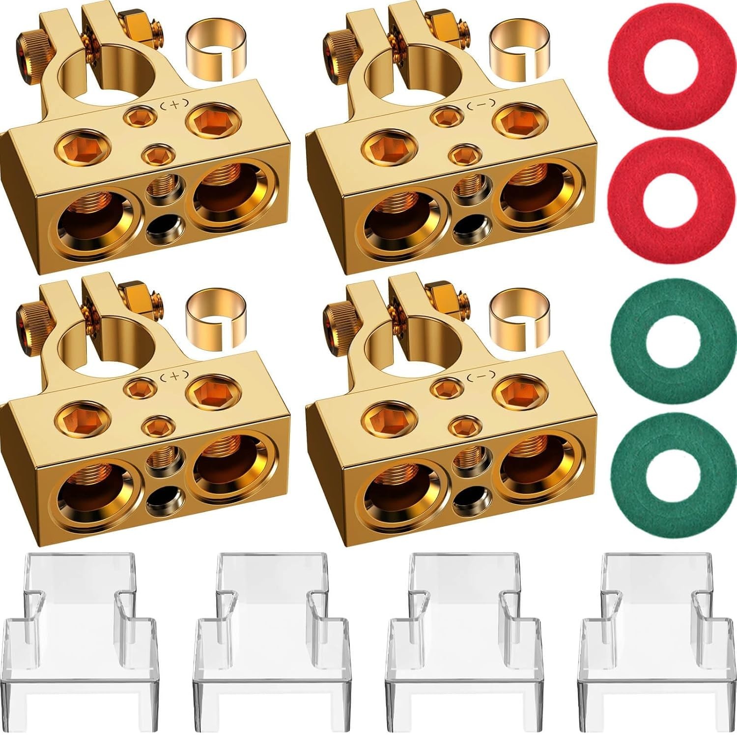 Battery Terminal Connectors, 0/2/4/6/8/10 AWG Battery Terminals, Heavy Duty Car