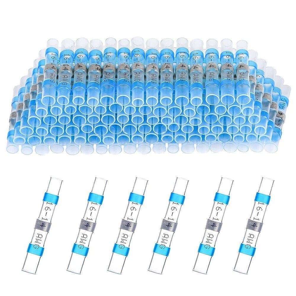 50-200Pcs New Solder Seal Sleeve Heat Shrink Wire Butt Connector Splice Terminal