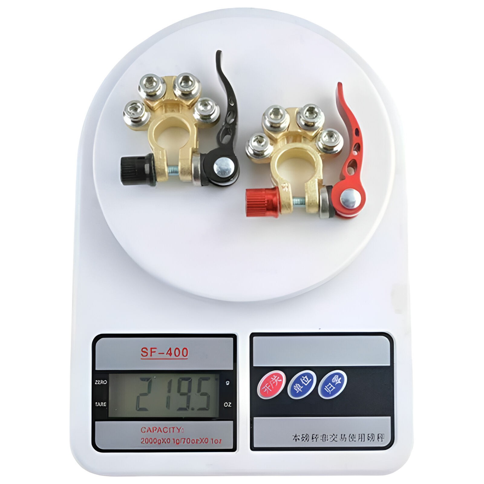2PCS 4 Way Car Battery Terminal Clamp Connectors Quick Release Disconnect Tool
